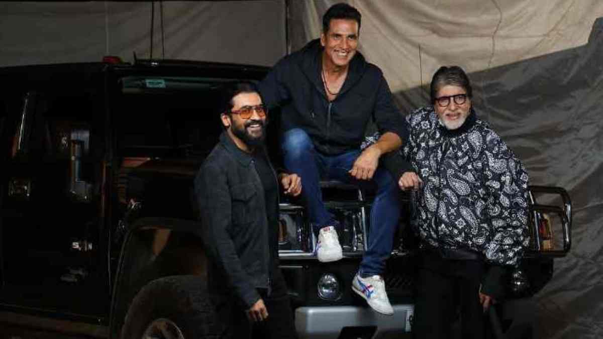 Amitabh bachhan, Akshay kumar And Surya Upcoming Project : अमिताभ बच्चन ने अक्षय कुमार-सूर्या के साथ एक तस्वीर पोस्ट कर आगामी प्रोजेक्ट की घोषणा की है।