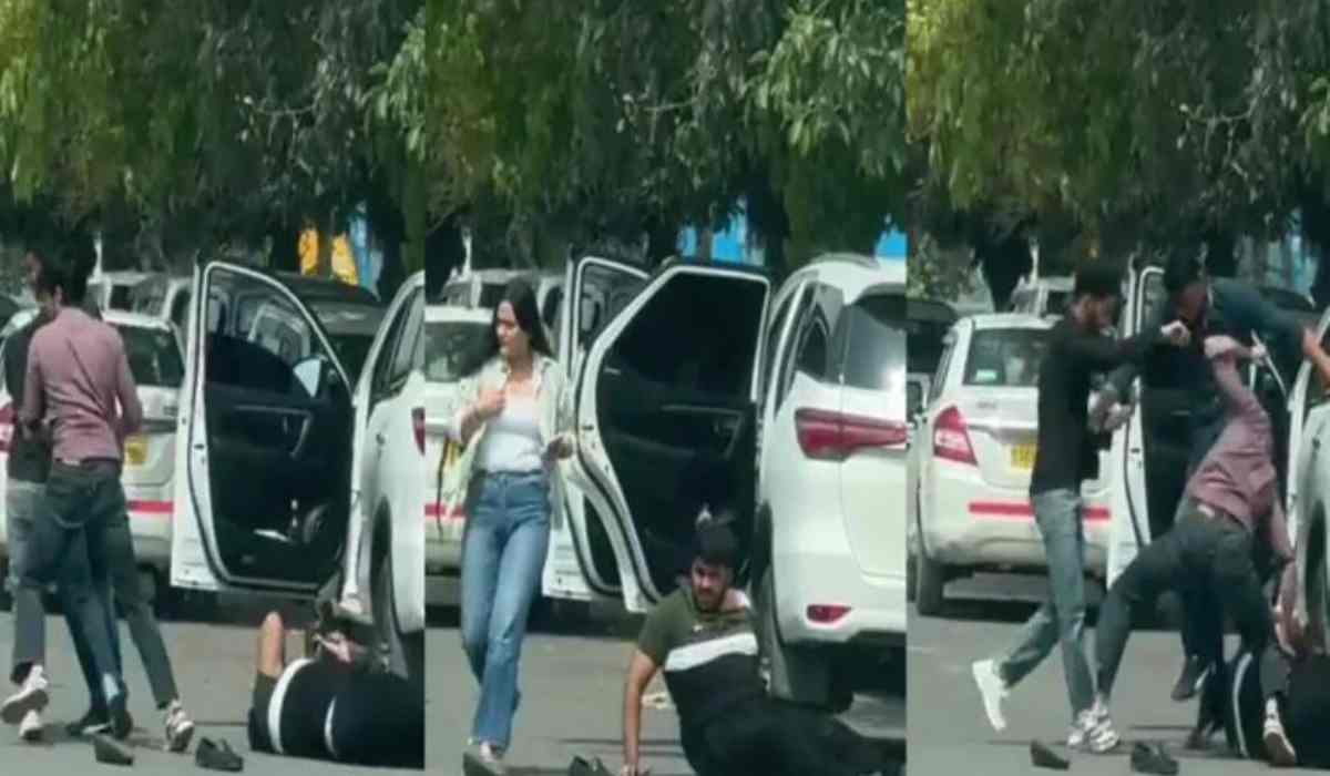 AMITY UNIVERSITY VIOLENCE INCIDENT: एमिटी यूनिवर्सिटी के गेट न.5 पर एक छात्र को कुछ लोगो ने बुरी तरह से कार में से घसीट कर पीटा।