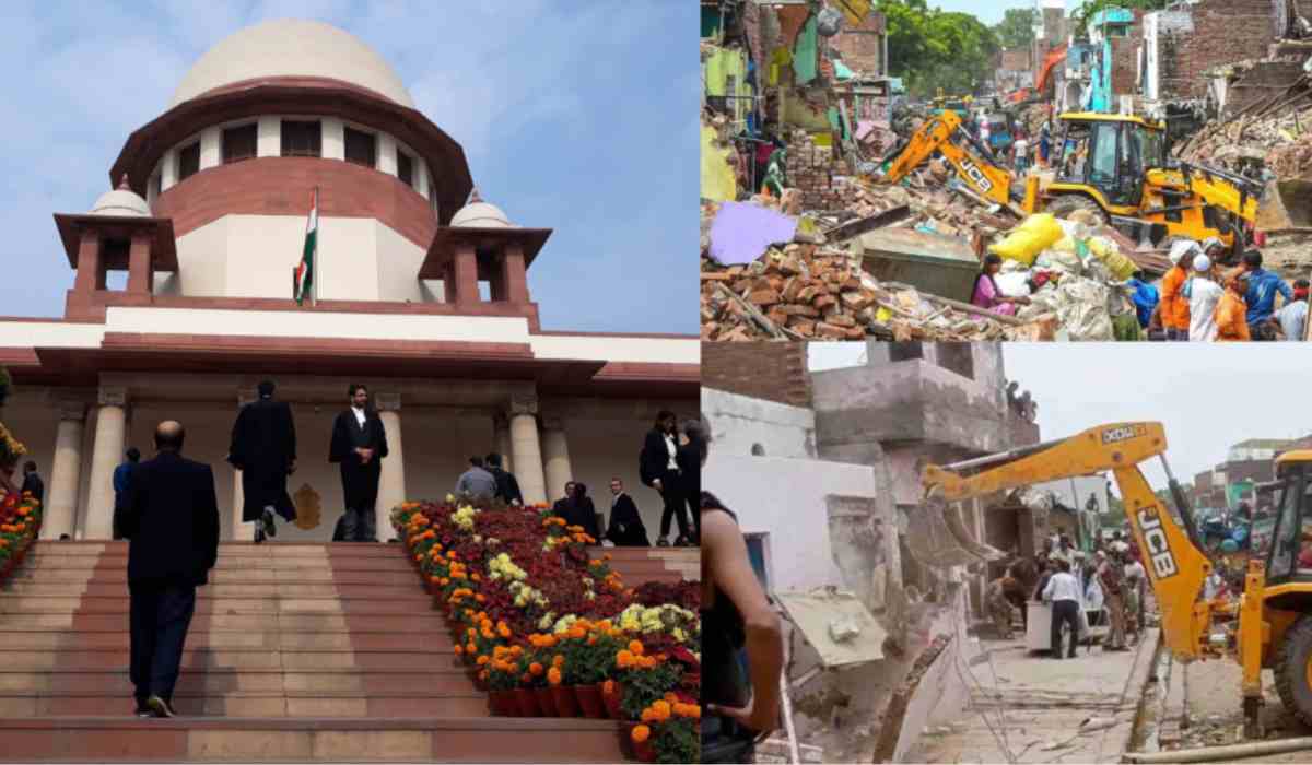 SUPREME COURT ON BULDOZER ACTION: बुलडोजर एक्शन पर सुप्रीम कोर्ट गाइडलाइन जारी करेगा, कहा- सिर्फ आरोपी होने पर किसी का घर नहीं गिरा सकते।