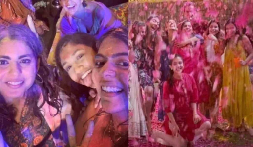Anant-Radhika First Holi Celebration: अनंत-राधिका की शादी के बाद पहली होली, अंबानी परिवार ने धूमधाम से मनाया जश्न।