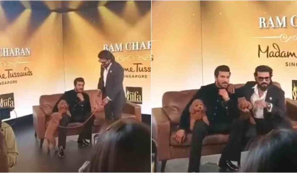 Ram Charan's wax statue: लंदन मैडम तुसाद में राम चरण का वैक्स स्टैचू अनावरण।