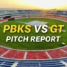 PBKS VS GT PITCH REPORT के लिए न्यू चंडीगढ़ के महाराजा यादविंद्र सिंह इंटरनेशनल स्टेडियम का एरियल व्यू
