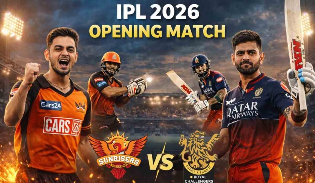 IPL 2026 Opening Match Preview: SRH vs RCB कौन जीतेगा पहला मुकाबला?