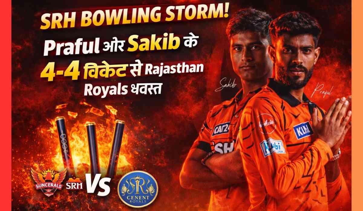 SRH Bowling Storm के दौरान Praful Hinge और Sakib Hussain की शानदार गेंदबाजी, दोनों ने 4-4 विकेट लेकर मैच पलटा