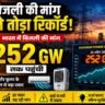 India Power Demand 2026: भारत में बिजली की मांग 252 GW पहुंची, पावर ग्रिड और शहर का दृश्य, बढ़ती खपत दिखाता ग्राफ और थर्मामीटर