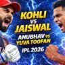 Virat Kohli vs Yashasvi Jaiswal में आक्रामक अंदाज में दोनों खिलाड़ियों की भिड़ंत, IPL 2026 में अनुभव बनाम युवा तूफान का मुकाबला