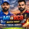 MI vs RCB Match Today featuring Rohit Sharma and Virat Kohli at Wankhede Stadium IPL match