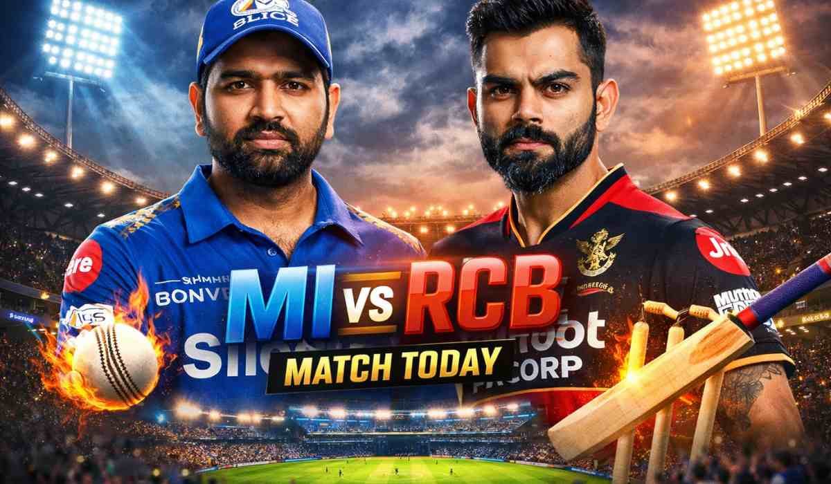 MI vs RCB Match Today featuring Rohit Sharma and Virat Kohli at Wankhede Stadium IPL match