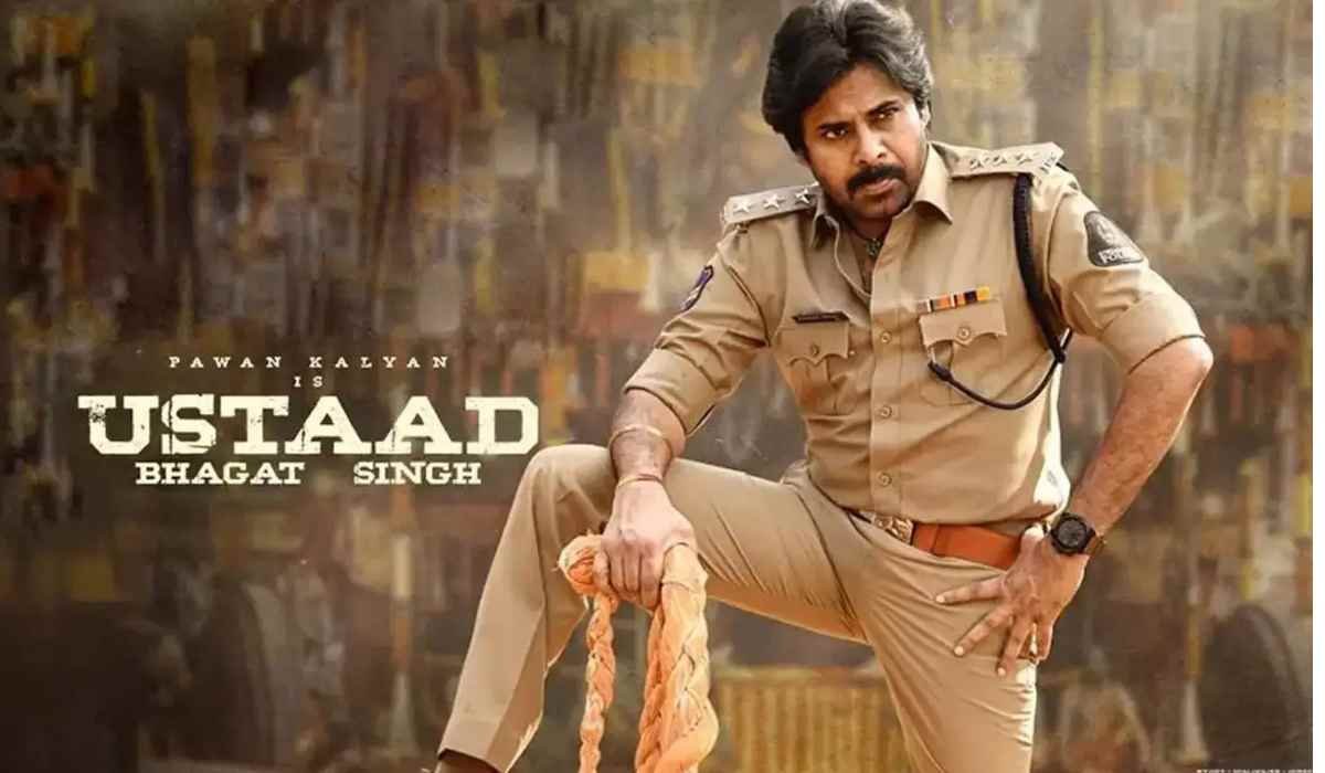 पवन कल्याण की फिल्म उस्ताद भगत सिंह का बॉक्स ऑफिस फ्लॉप पोस्टर, 100 करोड़ से कम कलेक्शन दिखाता हुआ