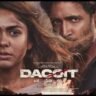 Dacoit movie box office collection day 2 poster showing Adivi Sesh and Mrunal Thakur with action background and 13 crore earnings headline