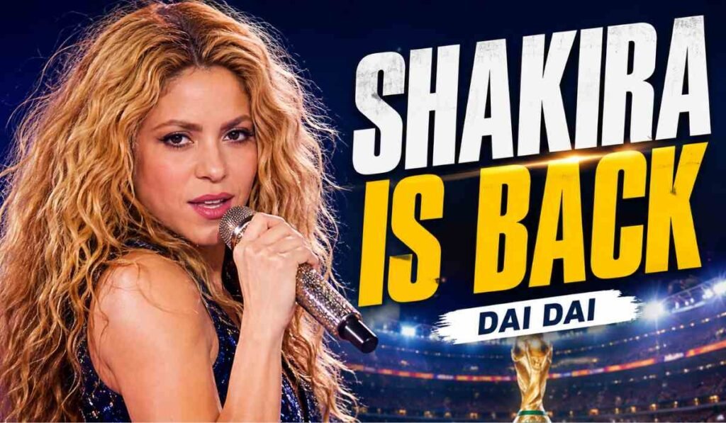 Shakira New Song: Shakira performing during FIFA World Cup 2026 Dai Dai song promotional poster