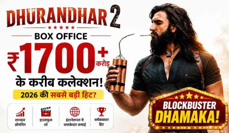 Dhurandhar 2 Box Office:Dhurandhar 2 फिल्म का बॉक्स ऑफिस कलेक्शन ₹1700 करोड़ के करीब, एक्शन हीरो और ब्लॉकबस्टर ग्राफिक के साथ