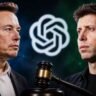 Musk vs Altman कानूनी विवाद के दौरान Elon Musk और Sam Altman की टेक इंडस्ट्री डिबेट दर्शाती हाई-क्वालिटी इमेज