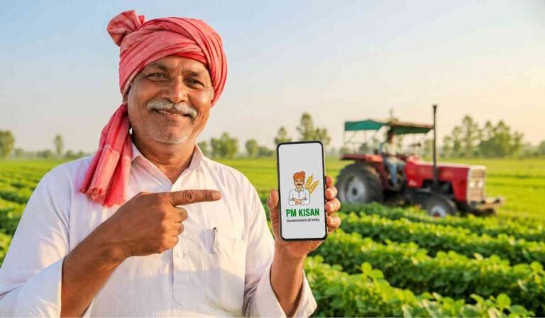 PM Kisan Yojana 23rd Installment: किसानों के खाते में कब आएंगे ₹2000? अभी ऐसे चेक करें अपना ताजा स्टेटस 5 PM Kisan Yojana 23rd Installment का स्टेटस मोबाइल पर चेक करता हुआ भारतीय किसान