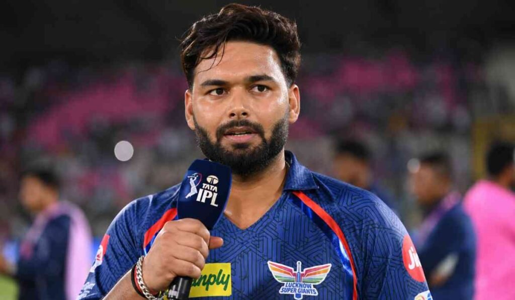 Rishabh Pant IPL 2026 के दौरान Lucknow Super Giants की हार के बाद पोस्ट मैच इंटरव्यू देते हुए दिखाई दे रहे हैं।