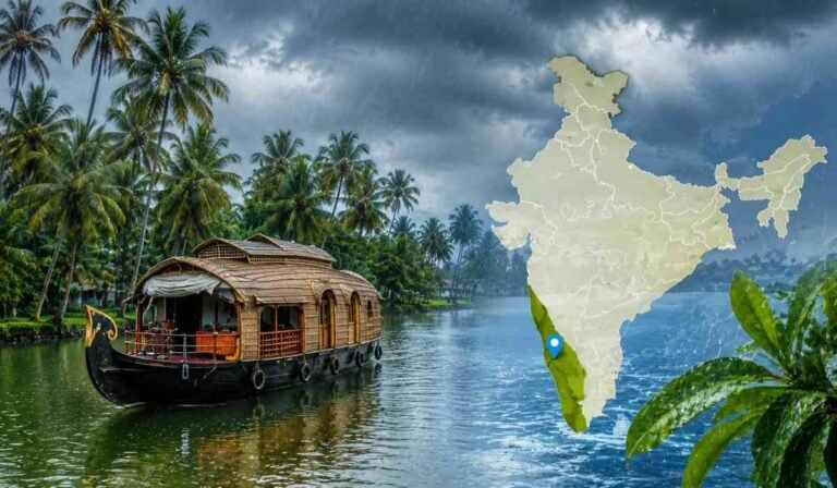 Monsoon Update 2026: केरल में 26 मई तक मॉनसून की एंट्री संभव, IMD ने दी बड़ी राहत की खबर 6 Monsoon Update 2026 को दर्शाती हाई-क्वालिटी इमेज जिसमें केरल में मॉनसून की एंट्री, बारिश, नारियल के पेड़ और भारत का मौसम मानचित्र दिखाई दे रहा है।