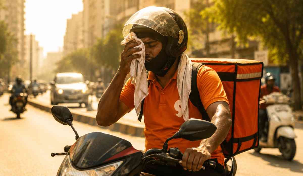 Gig Workers Heat Wave: Maharashtra Delivery Riders Struggle in Extreme Heat