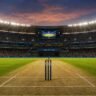 RCB vs GT Pitch Report को दर्शाती इमेज जिसमें नरेंद्र मोदी स्टेडियम की बल्लेबाजी पिच और IPL फाइनल का शानदार माहौल दिखाई दे रहा है।