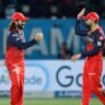 RCB Vs GT Qualifier 1 IPL 2026 को दर्शाती हाई-क्वालिटी इमेज जिसमें रजत पाटीदार और विराट कोहली गुजरात टाइटंस के खिलाफ शानदार जीत के बाद जश्न मनाते दिखाई दे रहे हैं।