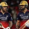 RCB Qualifier-1 IPL 2026 को दर्शाती हाई-क्वालिटी इमेज जिसमें विराट कोहली और फिल सॉल्ट बल्लेबाजी के दौरान मैदान पर नजर आ रहे हैं।