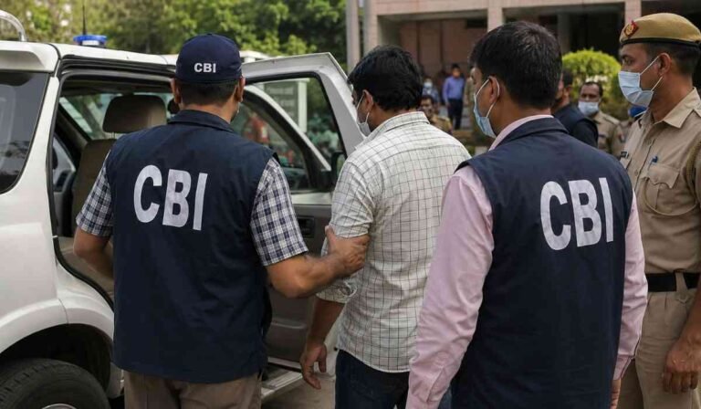 Delhi Police Inspector Bribery Case से जुड़ी सांकेतिक तस्वीर, जिसमें CBI जांच, रिश्वत की रकम और भ्रष्टाचार मामले की जांच को दर्शाया गया है।