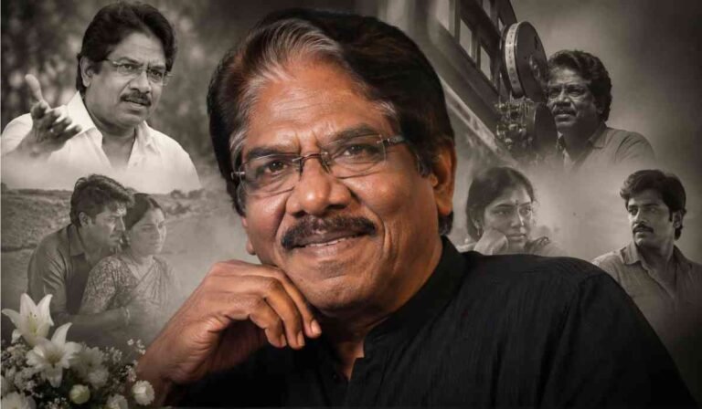 Bharathiraja Death News: दिग्गज फिल्मकार भारतीराजा का 84 वर्ष की उम्र में निधन, तमिल सिनेमा में शोक की लहर 7 Bharathiraja Death News से जुड़ी श्रद्धांजलि तस्वीर, जिसमें दिग्गज तमिल फिल्म निर्देशक भारतीराजा को याद किया जा रहा है।