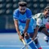 India Defeat Pakistan Hockey मैच में जीत का जश्न मनाते भारतीय हॉकी खिलाड़ी, FIH Pro League 2026 में पाकिस्तान को 4-3 से हराने के बाद।
